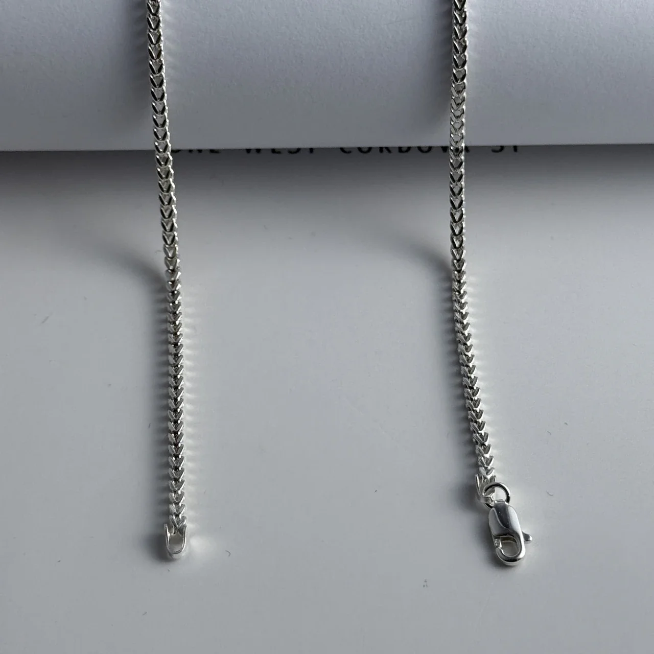 Polished 925 Sterling Silver Wheat Chain Necklace
