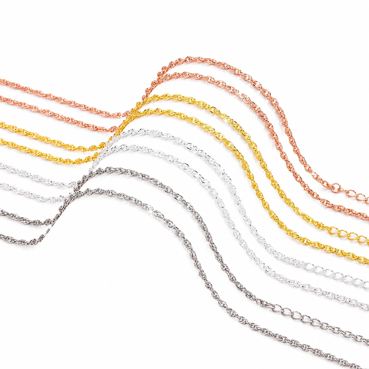 Twisted Oval-Link 925 Sterling Silver Chain Necklace