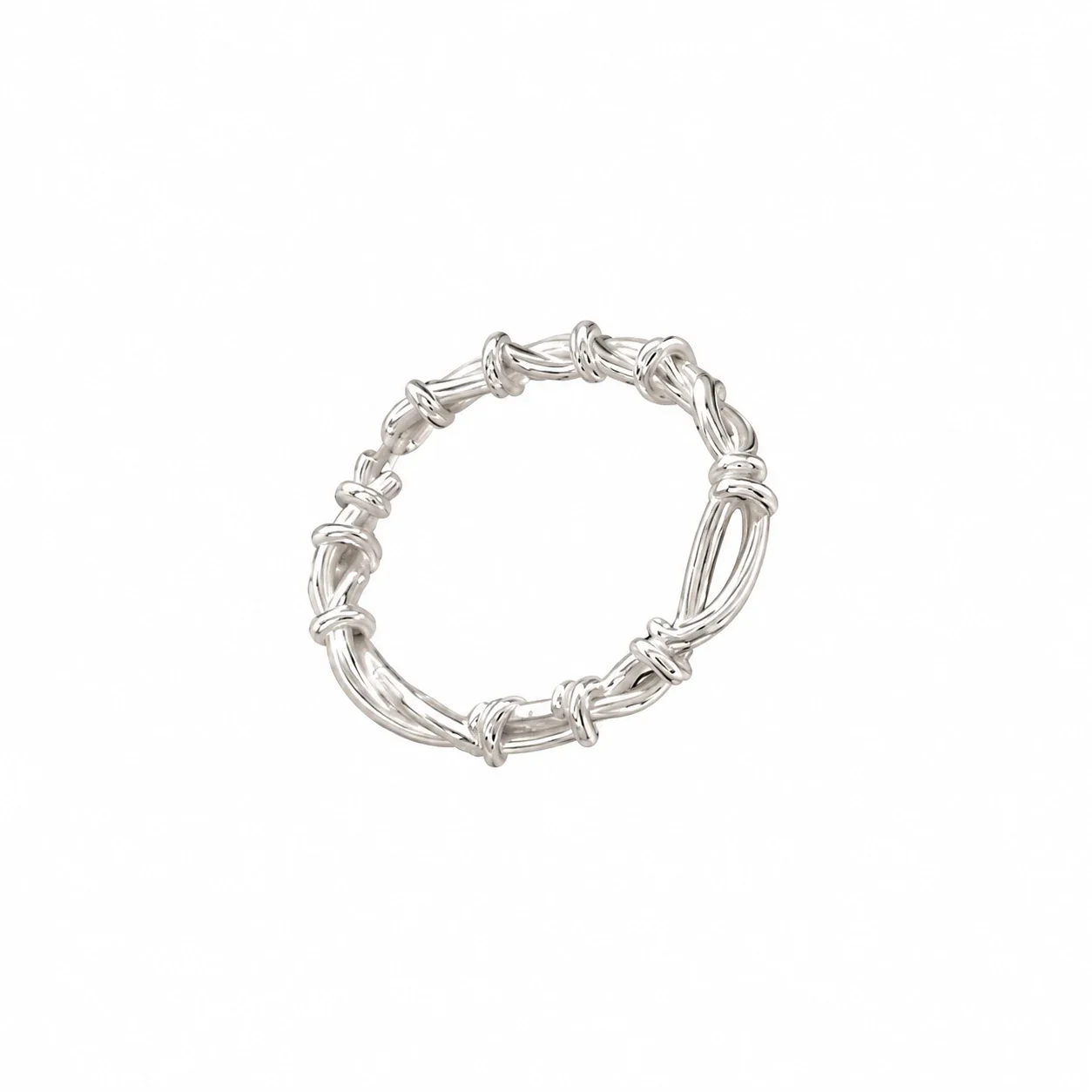 Knotted 925 Sterling Silver Multi-Wire Adjustable Ring