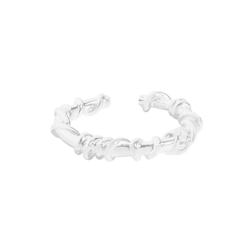 Knotted 925 Sterling Silver Multi-Wire Adjustable Ring