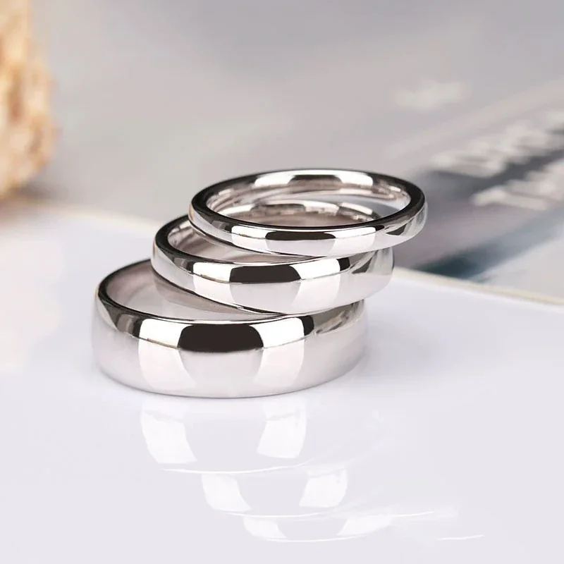Polished 925 Sterling Silver Rounded Wide-Band Ring