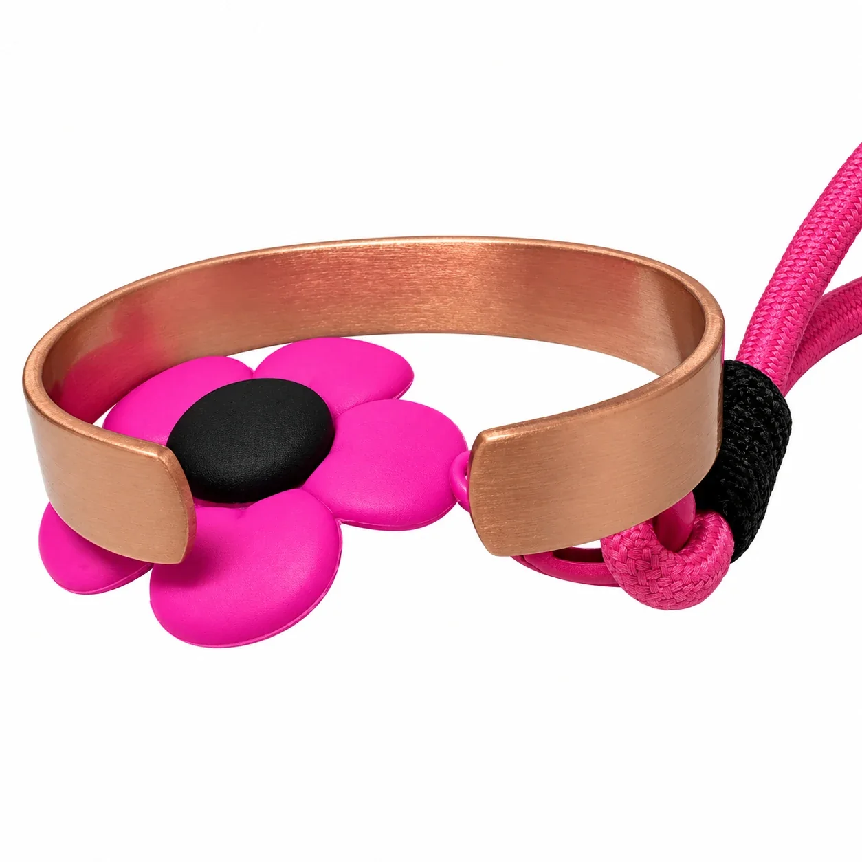 Brushed Copper Wide-Band Open Cuff Bangle