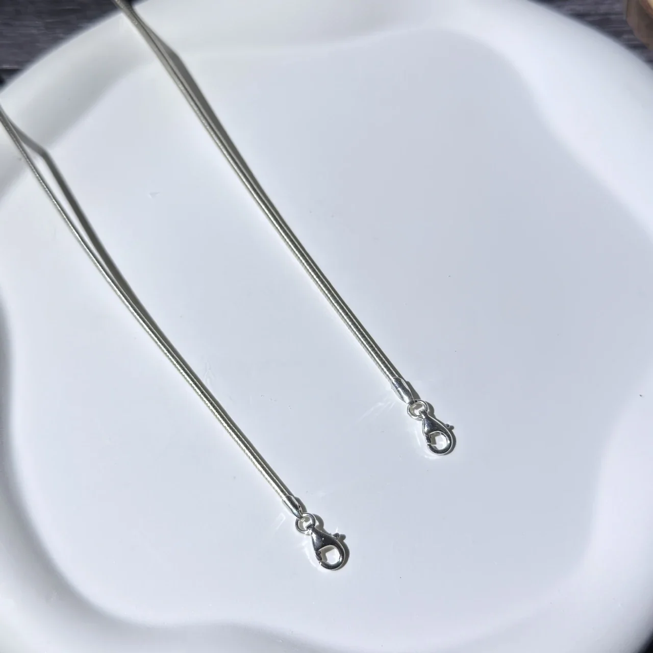 Polished 925 Sterling Silver Slim Snake Chain Necklace
