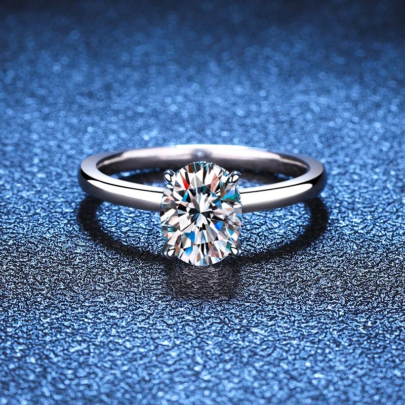 Refined Round Prong-Set Solitaire 925 Sterling Silver Ring