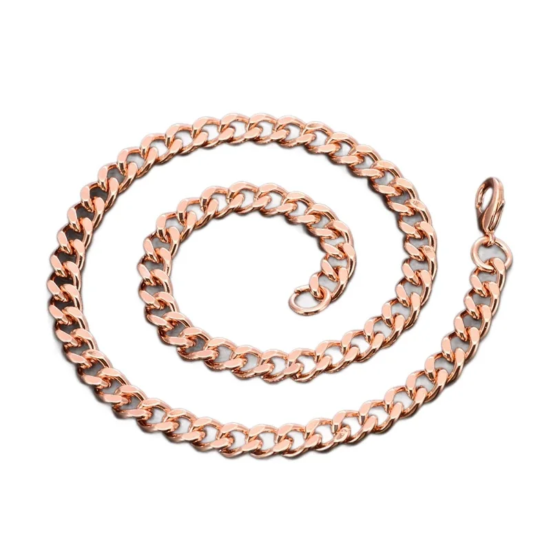 Polished Copper Curb-Link Necklace & Bracelet Set - Necklace · 5 mm , 51 cm (20 in)