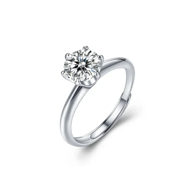 Faceted 925 Sterling Silver Open-Band Matching Ring Set - Women's Silver