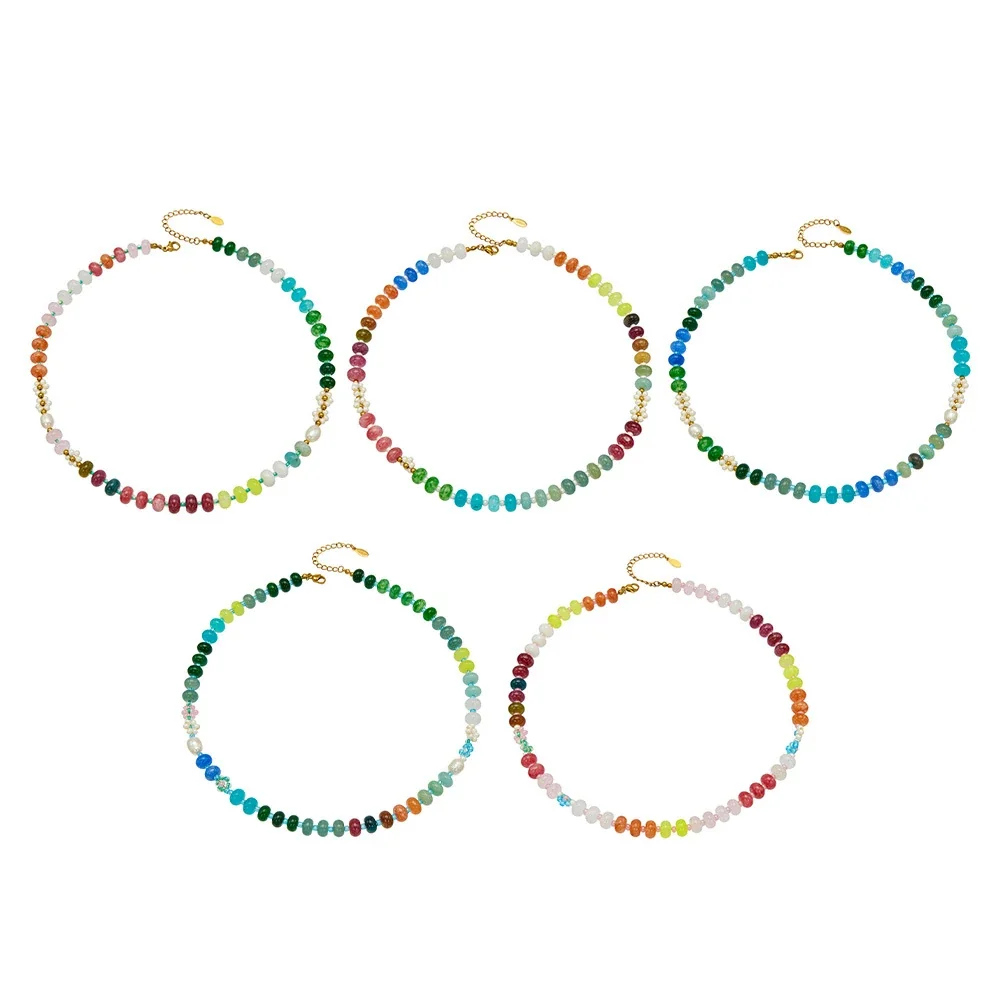 Vivid 18K Gold-Plated Bead Pearl Necklace