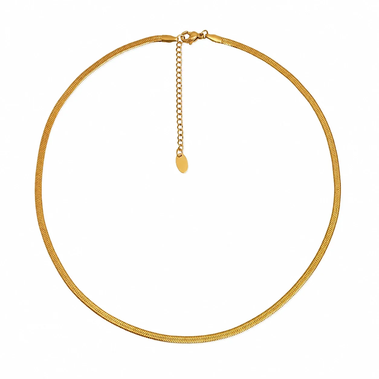 Sleek Gold-Plated Snake Chain Stainless Steel Bracelet