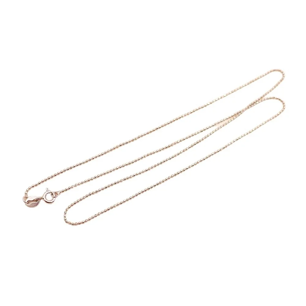 Faceted Bead Lobster Clasp 925 Sterling Silver Chain