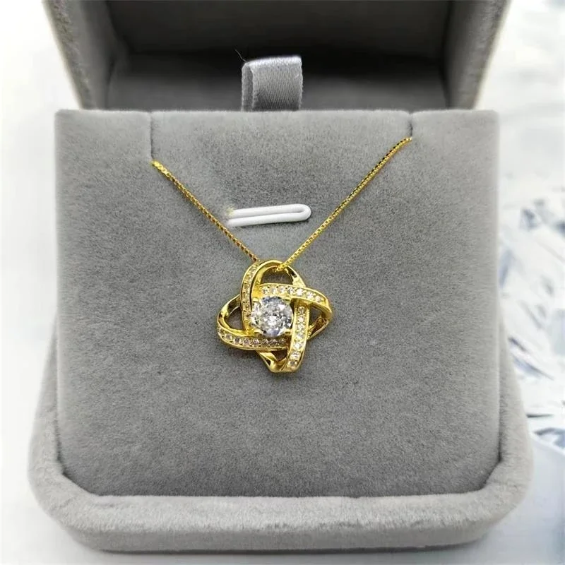Orbit 925 Sterling Silver Pavé Crystal Pendant Necklace