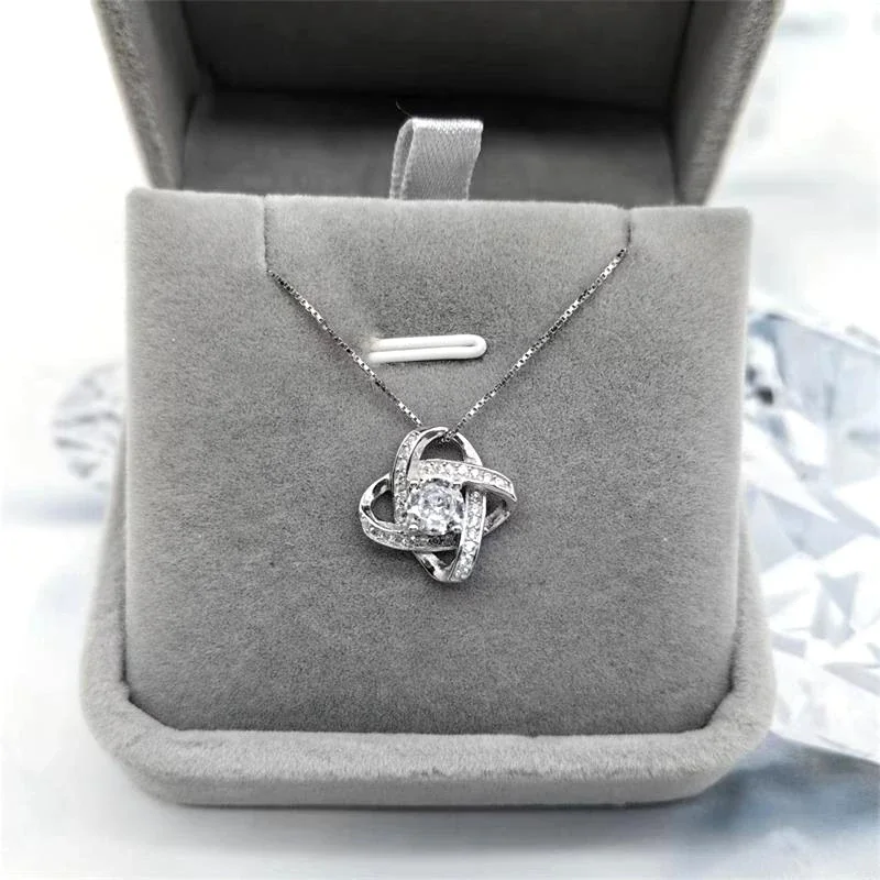 Orbit 925 Sterling Silver Pavé Crystal Pendant Necklace