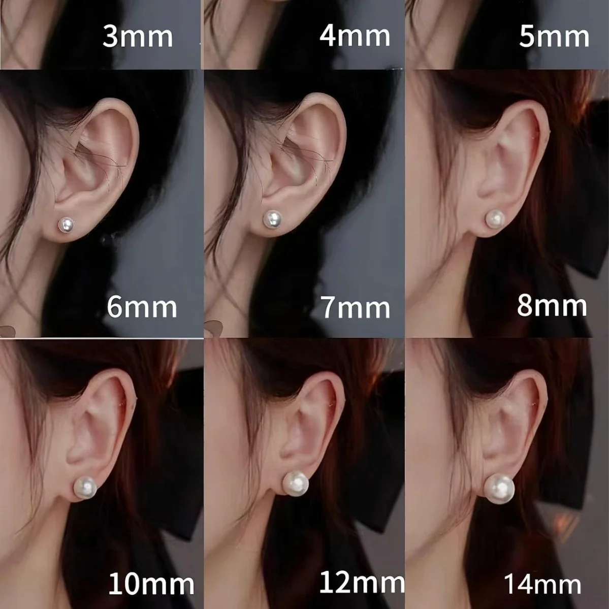 Lustrous Button Freshwater Pearl Post Stud Earrings
