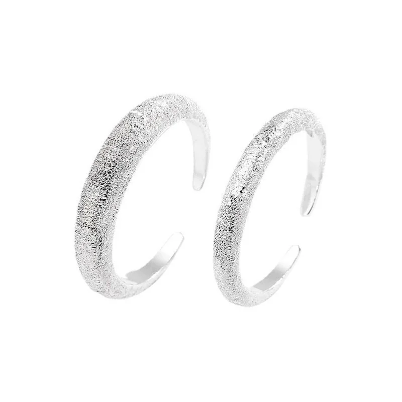 Stardust Textured Open-Band 925 Sterling Silver Ring