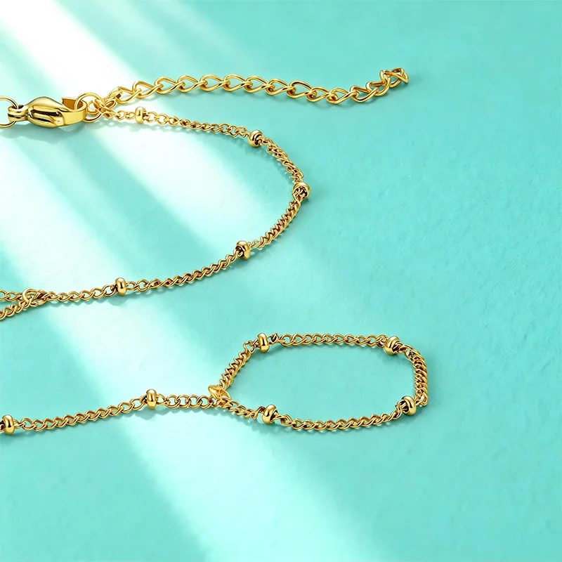 Luminous 18K Gold-Plated Oval Pearl Bead Bracelet - Gold Pearl Bead