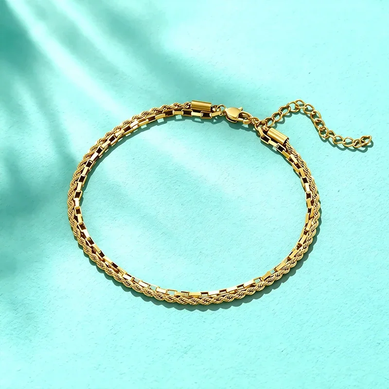 Luminous 18K Gold-Plated Oval Pearl Bead Bracelet - Gold Style
