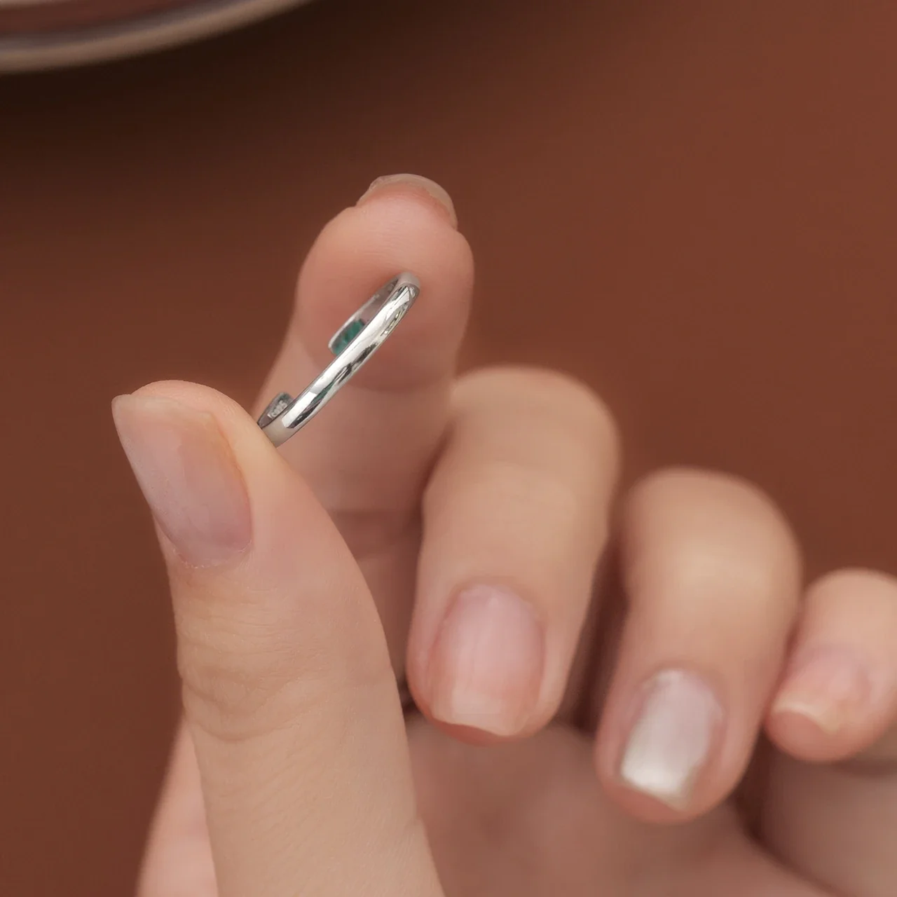 Sleek 925 Sterling Silver Polished Slim Open-Band Ring