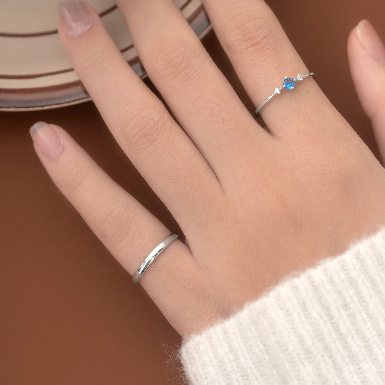 Sleek 925 Sterling Silver Polished Slim Open-Band Ring