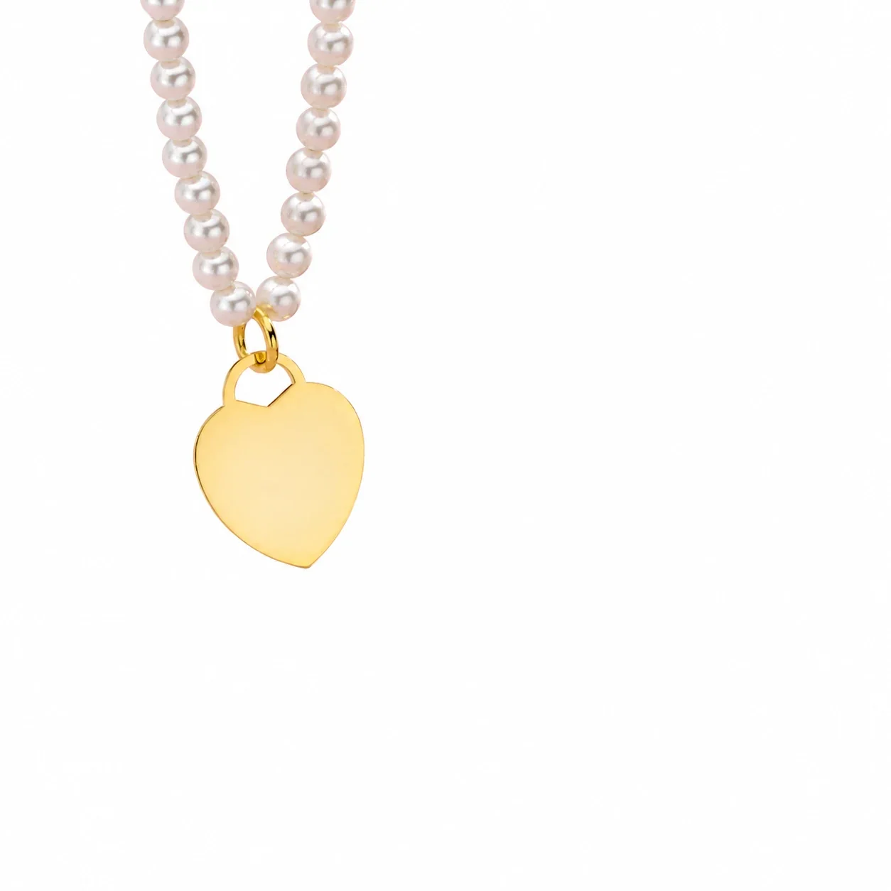 Polished 925 Sterling Silver Heart Tag Charm Pendant