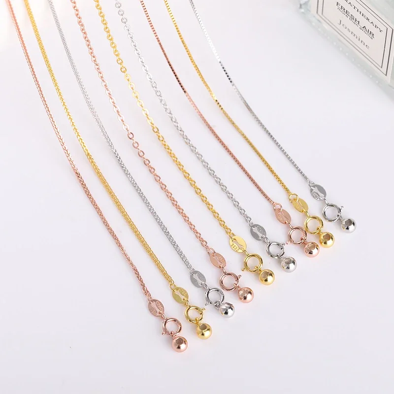 Polished 925 Sterling Silver Box Chain Threader Necklace