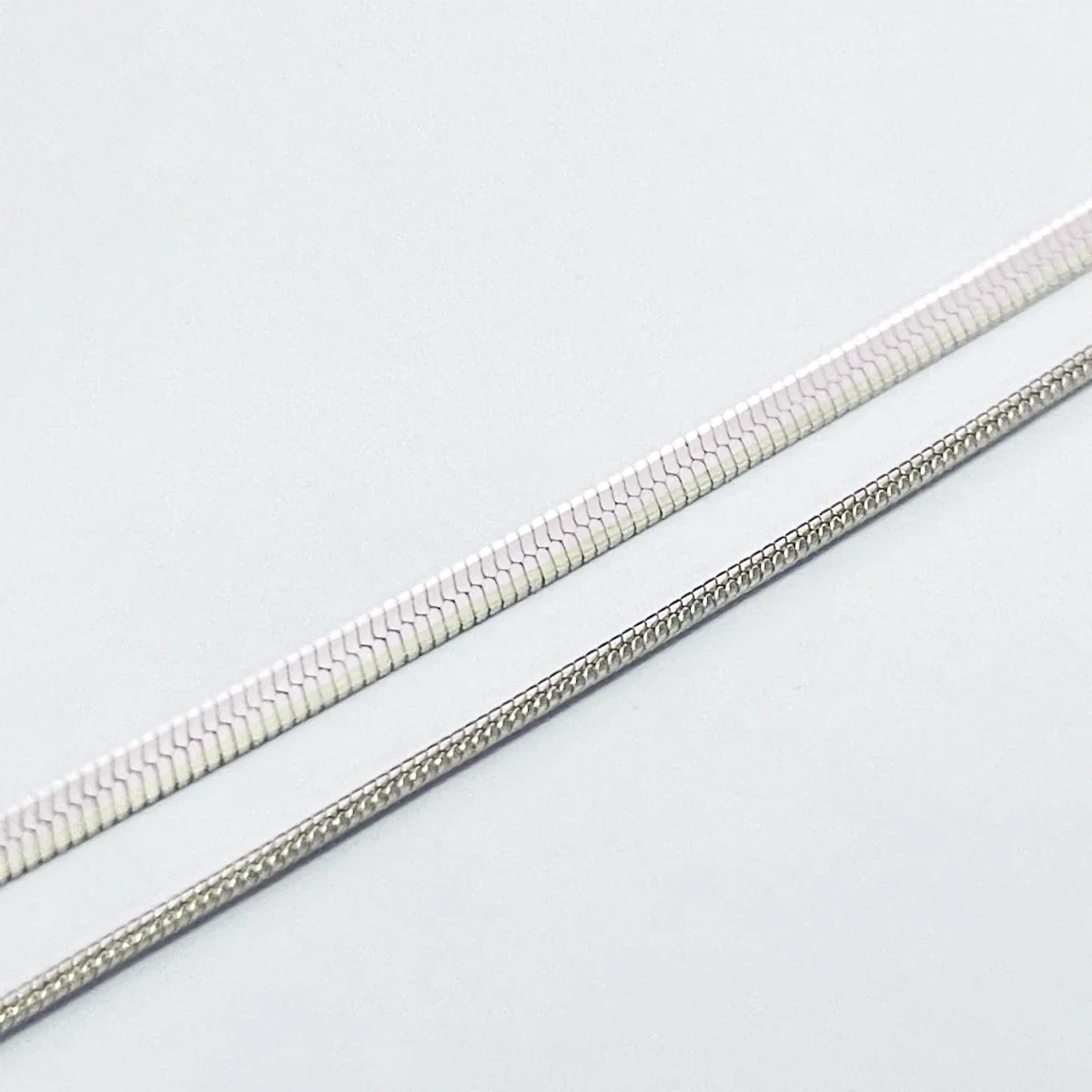 Sleek 925 Sterling Silver Double Snake Chain Bracelet