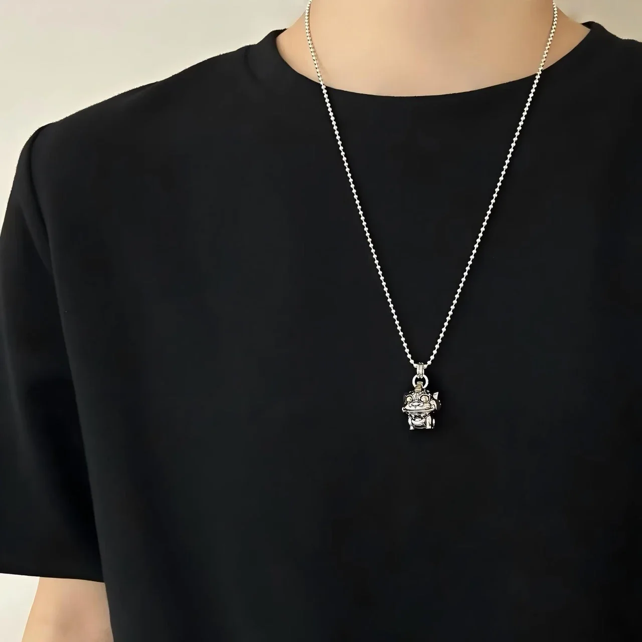 Polished 925 Sterling Silver Round Bead Chain Necklace