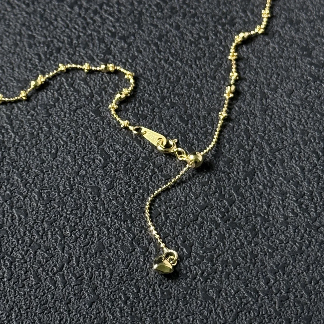 Dainty 925 Sterling Silver Bead Satellite Chain Necklace
