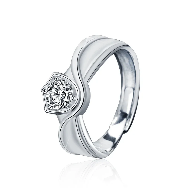 Crown and Shield Moissanite 925 Sterling Silver Rings
