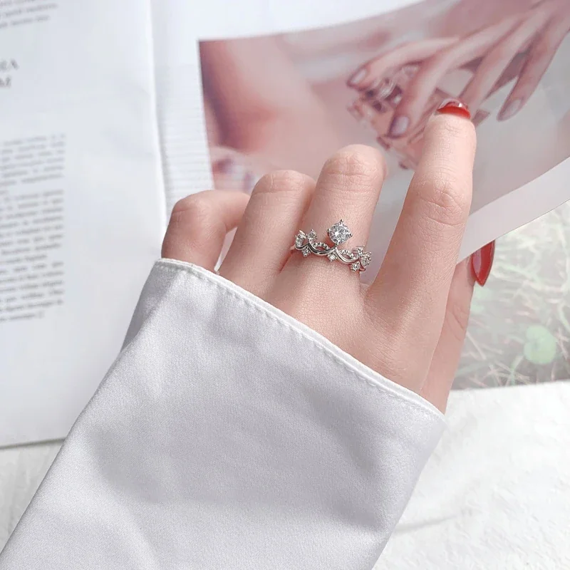 Crown and Shield Moissanite 925 Sterling Silver Rings