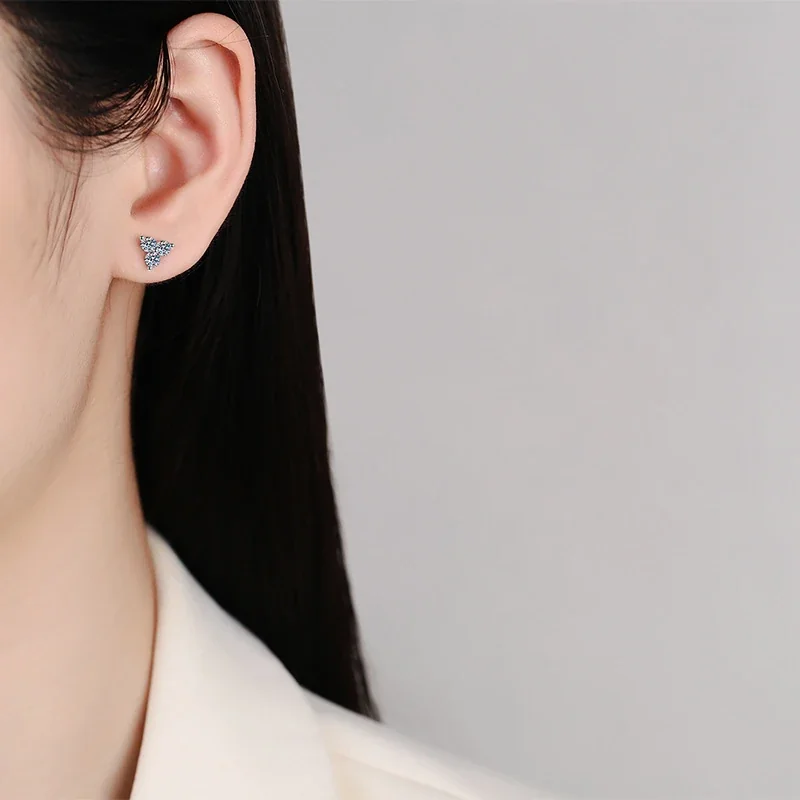 Petite Three-Stone Clover 925 Sterling Silver Stud Earrings