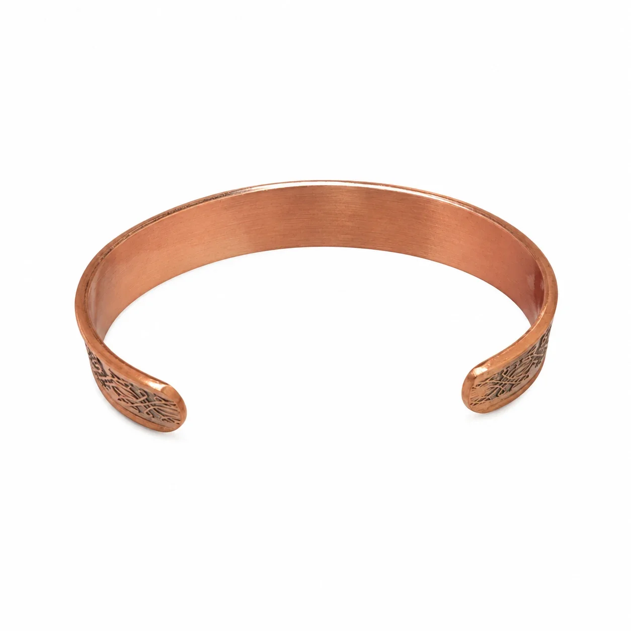 Antique Copper Celtic Knot Wide Open Cuff Bangle