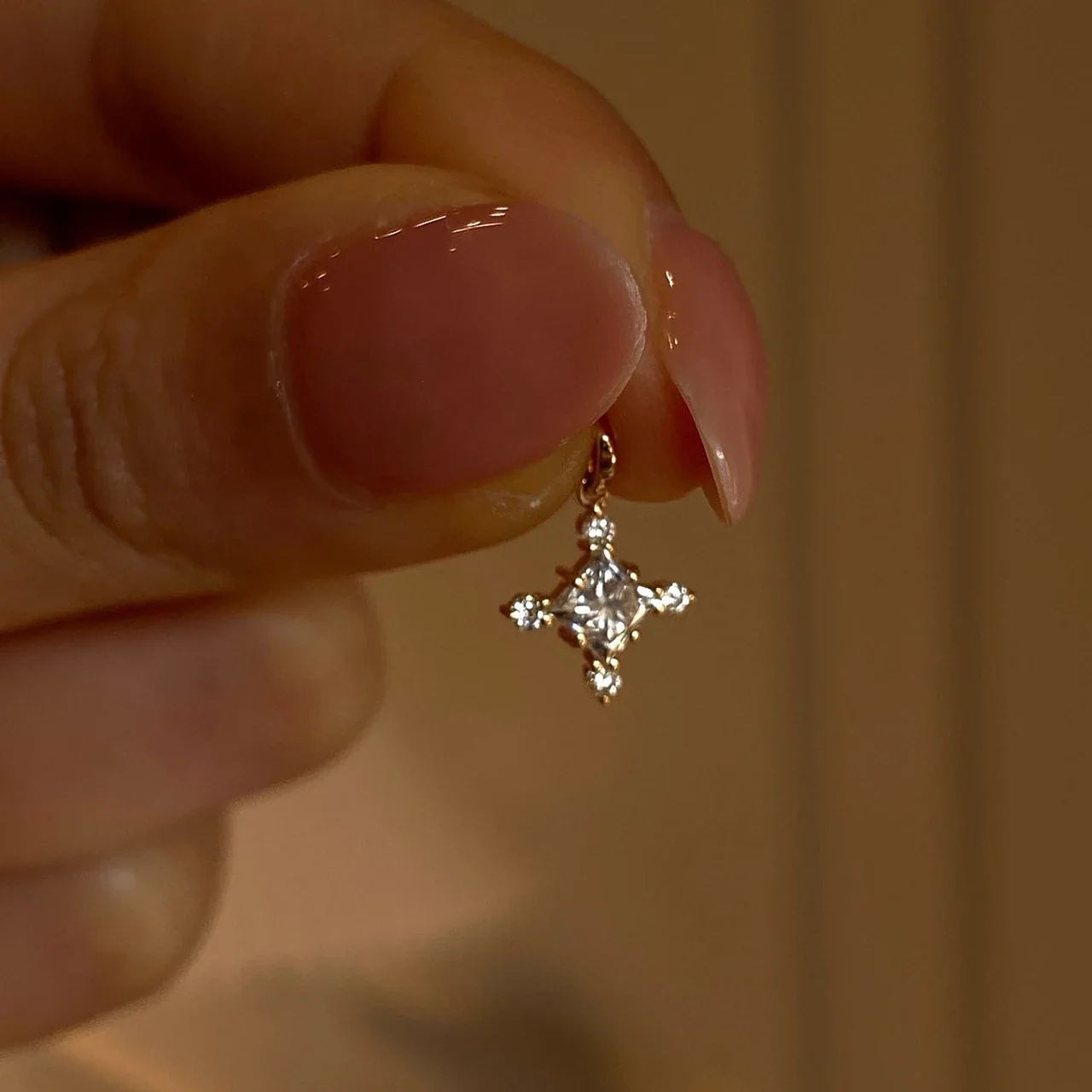Delicate 925 Sterling Silver Marquise Cross Pendant Necklace