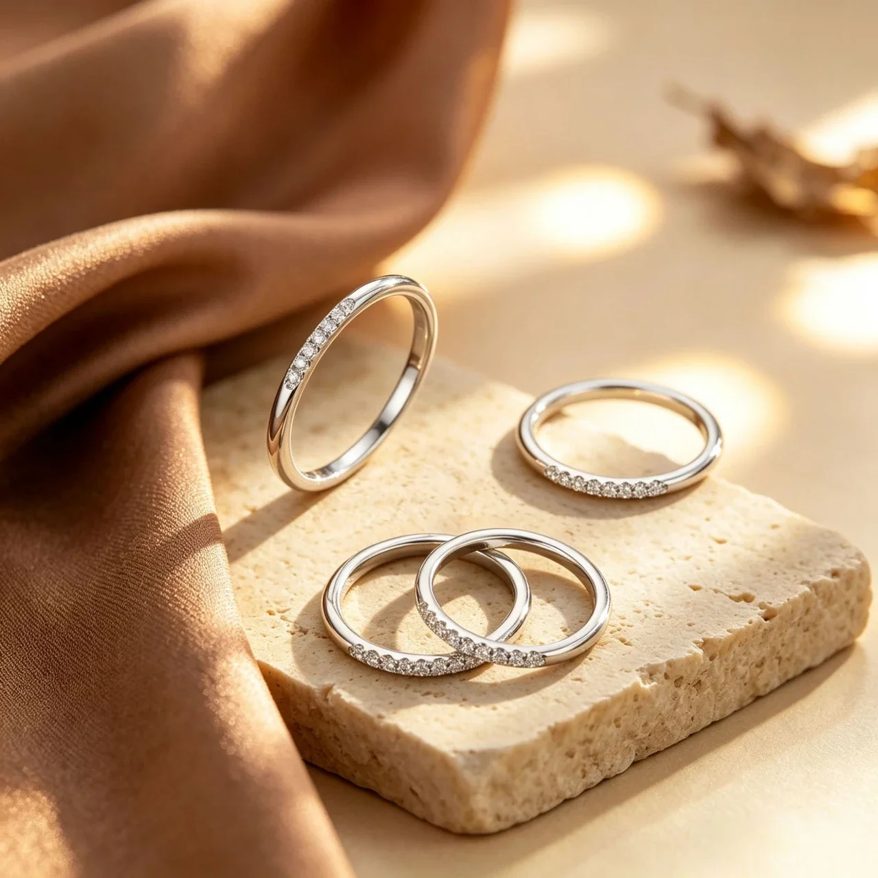 Refined Polished 925 Sterling Silver Clear Pavé Slim Ring