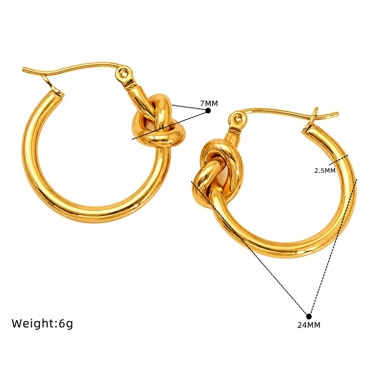Sculptural 18K Gold PVD Rope-Wrapped Huggie Hoop Earrings - Gold Rope Wrap