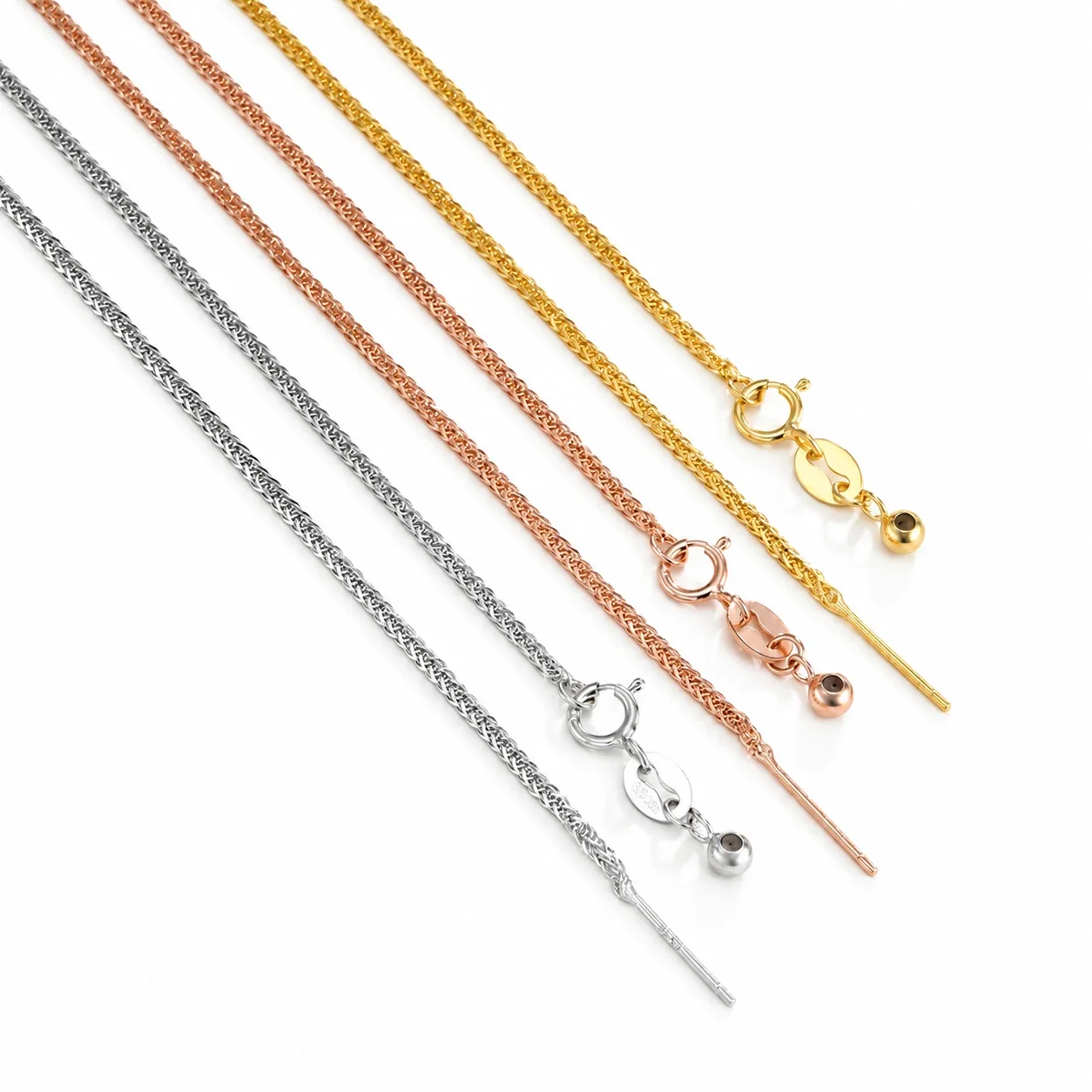 Versatile 925 Sterling Silver Box and Snake Chain Necklace