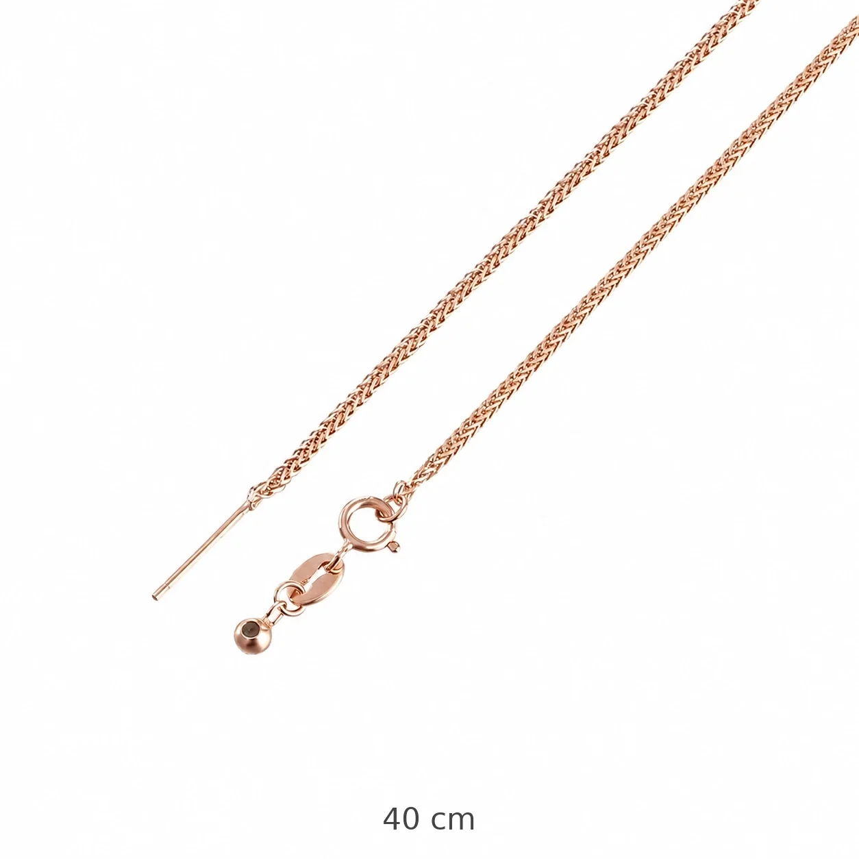 Versatile 925 Sterling Silver Box and Snake Chain Necklace - Rose Gold Curb 40 cm