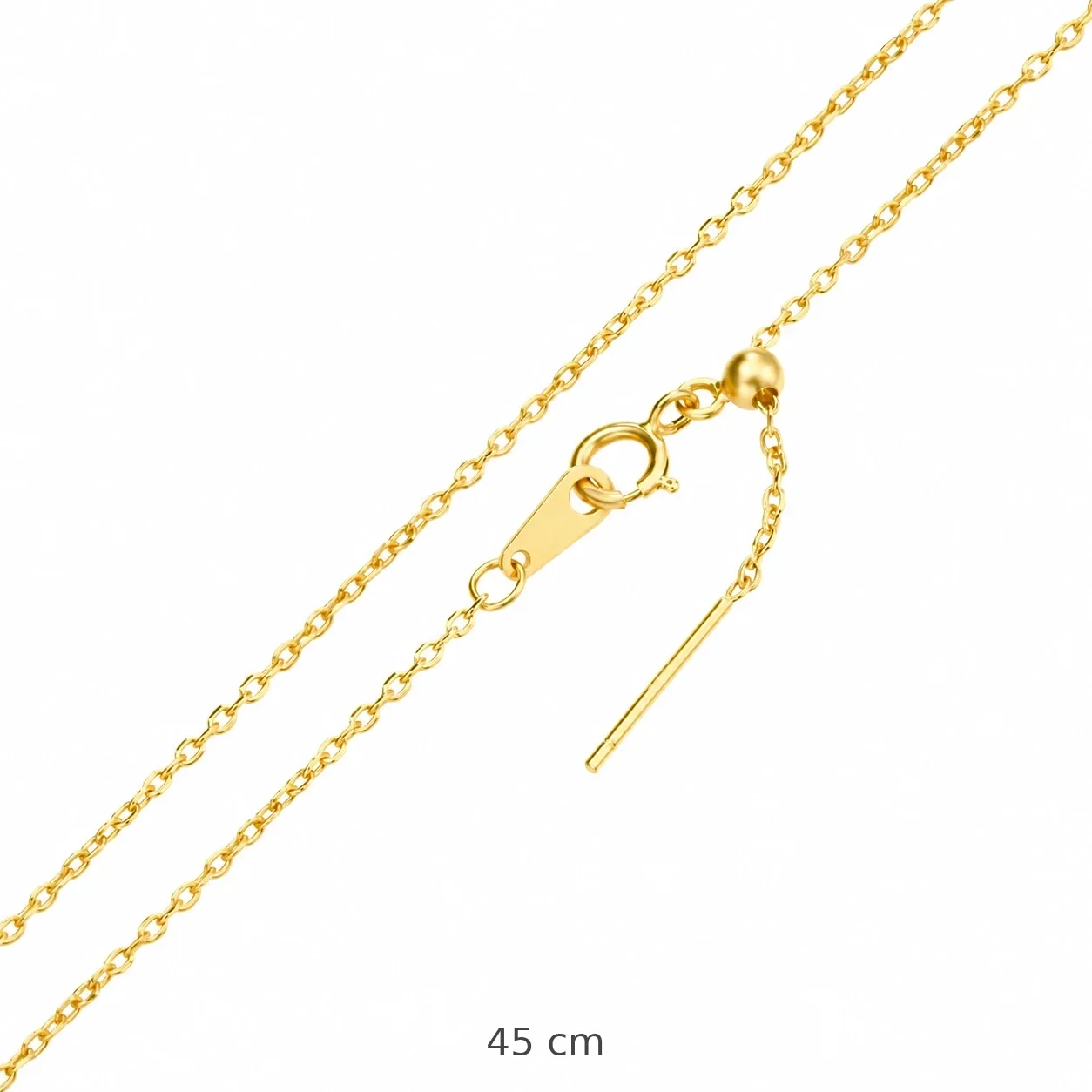 Versatile 925 Sterling Silver Box and Snake Chain Necklace - Gold Cross 45 cm