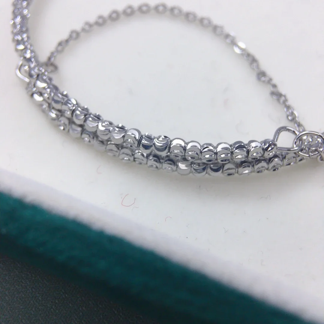 Lustrous Bead-Row Freshwater Pearl Charm Bangle