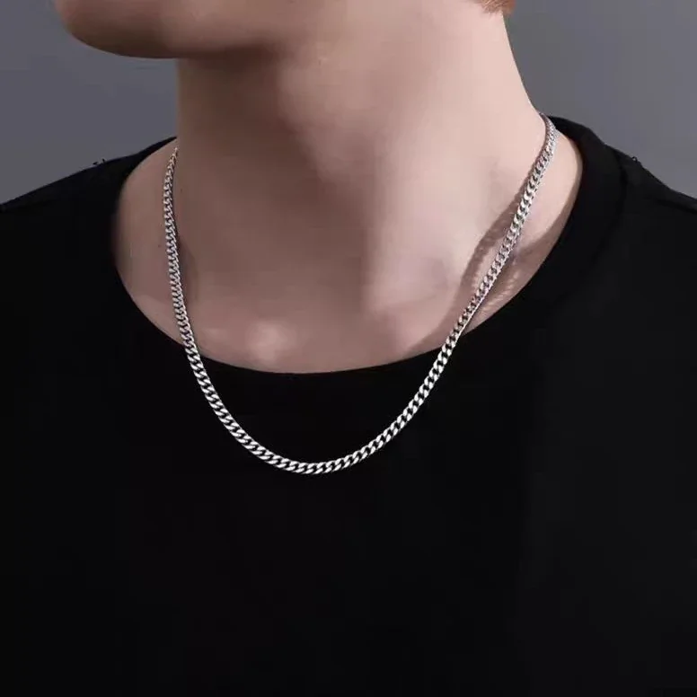 Polished 925 Sterling Silver Twisted Curb Chain Necklace