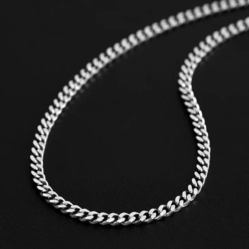 Polished 925 Sterling Silver Twisted Curb Chain Necklace