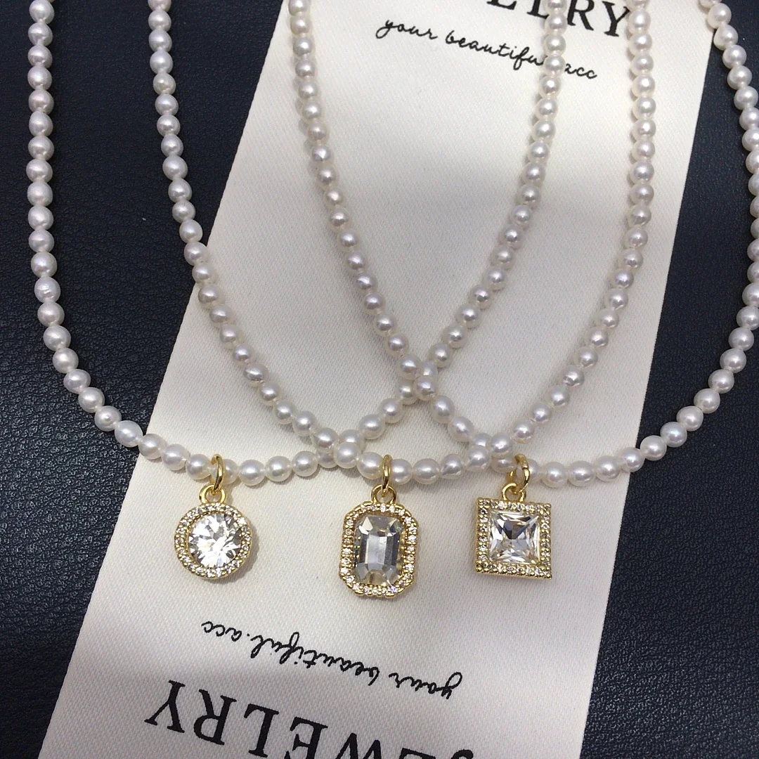 Refined Gold-Plated Pearl Strand Oval Agate Pendant Necklace