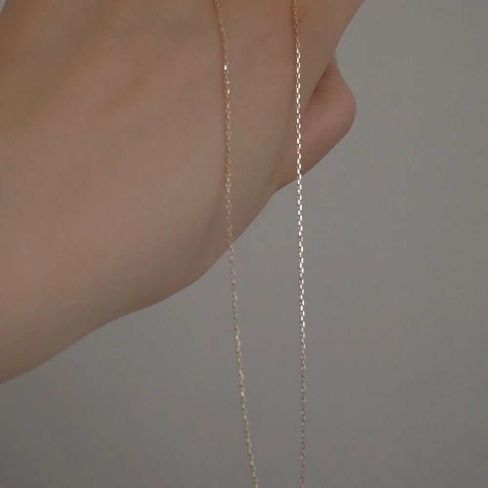 Delicate 925 Sterling Silver Fine Oval-Link Chain Necklace