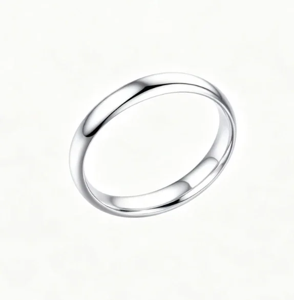 Minimalist 925 Sterling Silver Polished Slim Open-Front Ring - Women's Band