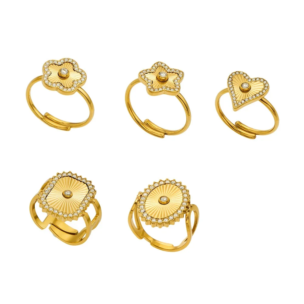 Radiant Fanburst CZ 18K Gold-Plated Open Ring