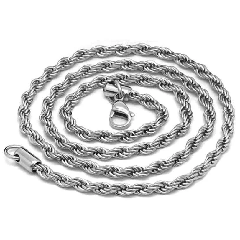 Bold Cuban Link Box-Clasp Stainless Steel Chain Necklace - Rope 4 mm