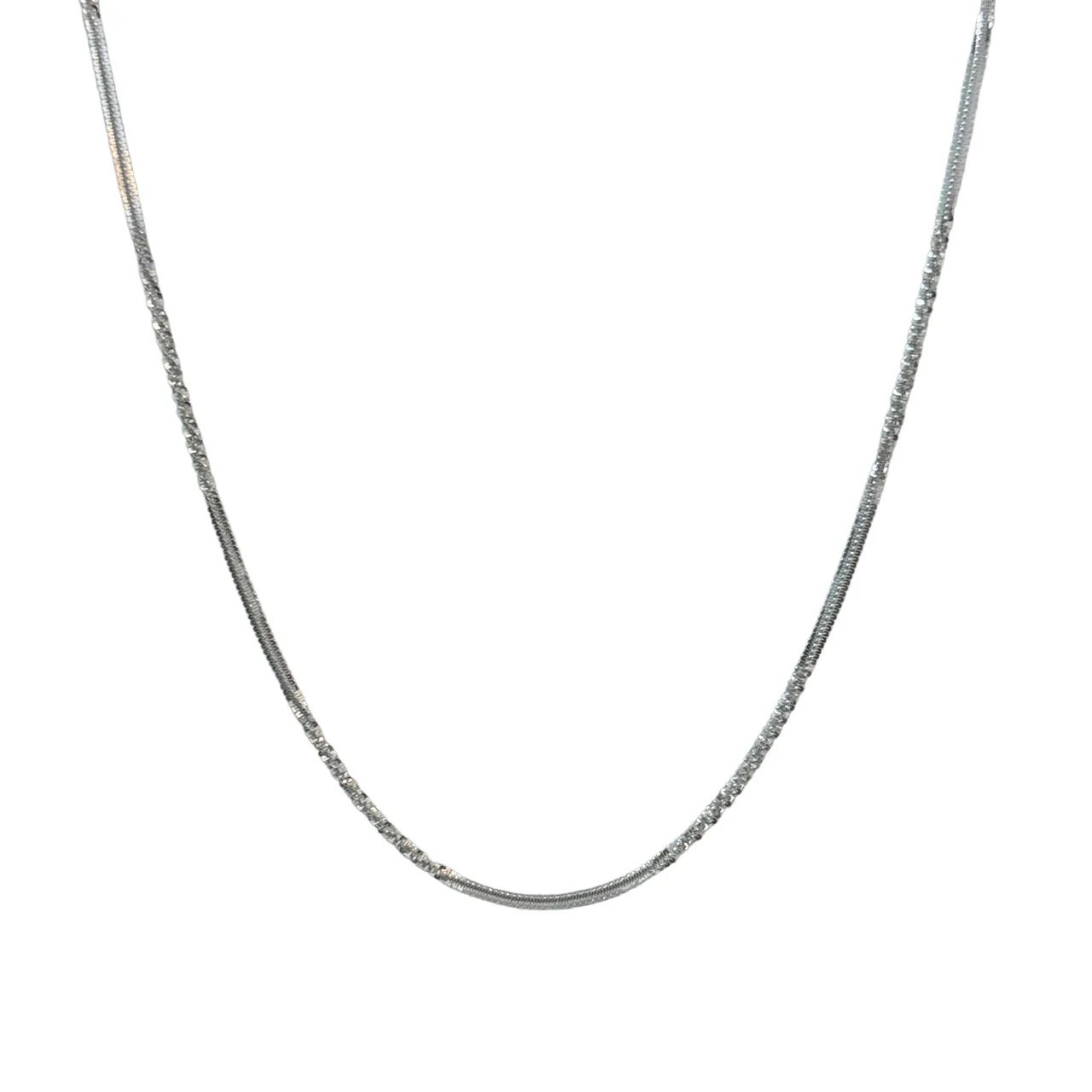 Sparkling 925 Sterling Silver Bead Snake Chain Necklace