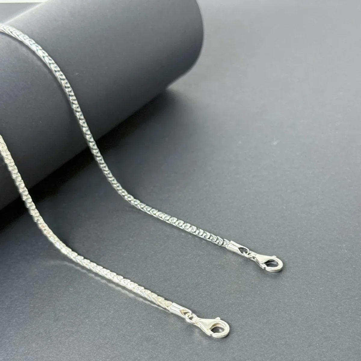 Textured 925 Sterling Silver Dragon-Bone Chain Necklace