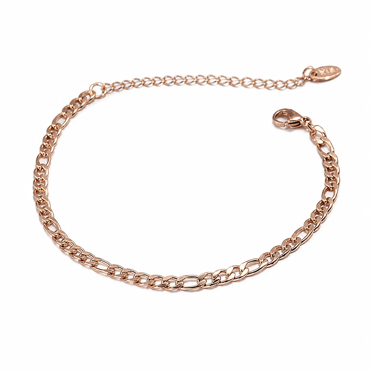Polished Figaro Link Lobster Clasp Stainless Steel Anklet