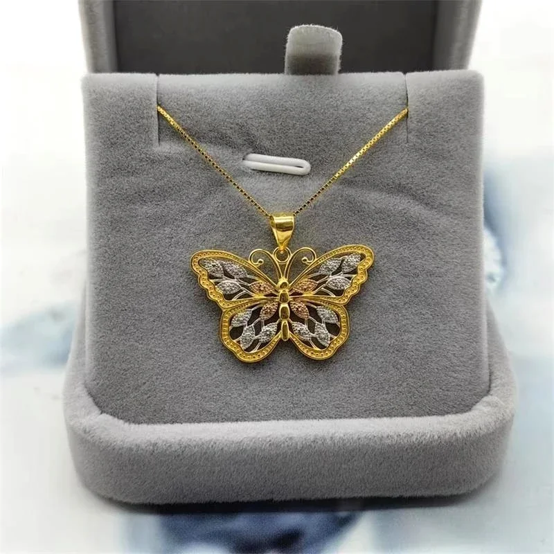 Ornate 925 Sterling Silver Filigree Butterfly Pendant