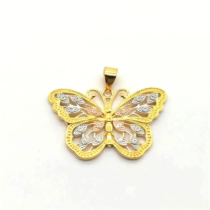 Ornate 925 Sterling Silver Filigree Butterfly Pendant - Only
