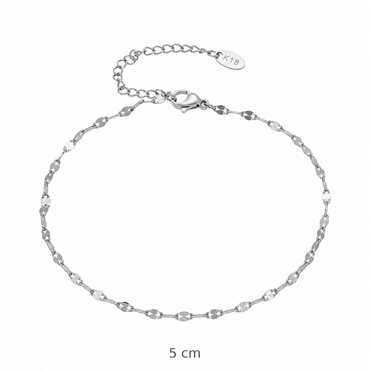 Dainty 18K Gold-Plated Tree of Life Charm Anklet - Silver Fish Mouth